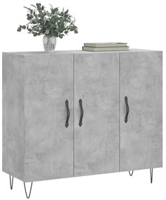 vidaXL Ντουλάπι Γκρι Σκυροδέματος 90x34x80 εκ. Επεξεργασμένο Ξύλο