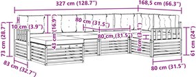 vidaXL Σειρά Καναπέ Εξωτερικού 6 pcs Λευκό και Κρεμ Πολυεστέρας