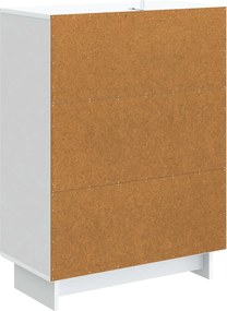 vidaXL Πλαϊνό γραφείο Λευκό 66 x 34,5 x 90 εκ Επεξεργασμένο Ξύλο