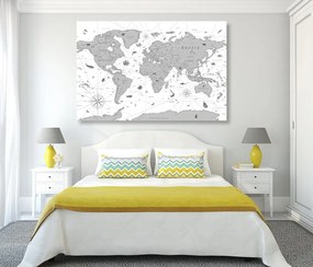 Εικόνα ασπρόμαυρο χάρτη - 60x40