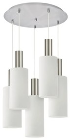 Φωτιστικό Οροφής Adept Tube 77-8475 40x40x300cm 5xE27 60W Nickel-White Homelighting