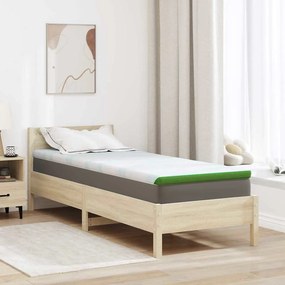 vidaXL Στρώμα επικάλυψης Λευκό και Πράσινο 70 x 200 cm Υφασμα Jacquard