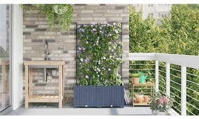 vidaXL Ζαρντινιέρες κήπου Γκρι 80 x 40 x 142 cm Ατσάλι