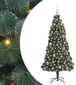 vidaXL Τεχνητό Προετοιμασμένο Χριστουγεννιάτικο Δένδρο με Σετ Μπαλών