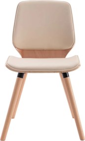 vidaXL Πολυθρόνες Τραπεζαρίας 2 τεμ. Κρεμ από Συνθετικό Δέρμα