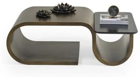 Artekko Design Τραπεζάκι Σαλονιού Ξύλινο Καφέ/Μαύρο (120x66x44)cm