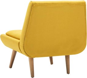 vidaXL Πολυθρόνα Χωρίς Μπράτσα Κίτρινη Υφασμάτινη
