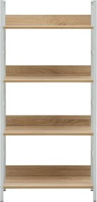 vidaXL Ραφιέρα 4 Επιπέδων Δρυς 60x27,6x124,5 εκ. Επεξεργασμένο Ξύλο