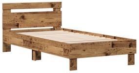 vidaXL Κρεβάτι από Παλιό Ξύλο 90x190 cm - Φτιαγμένο από Μηχανικά Ξύλα