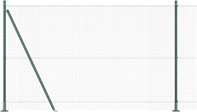 vidaXL Στύλος Περιφράξεων Πράσινο 50 x 1,4 μ (25 x 25 χιλ. δίχτυ)