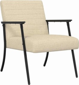 vidaXL Πολυθρόνα Κρεμ 59 x 75 x 78 εκ ύφασμα
