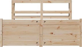 vidaXL Πλαίσιο Κρεβατιού με Κεφαλάρι 140 x 190 εκ. Μασίφ Πεύκο