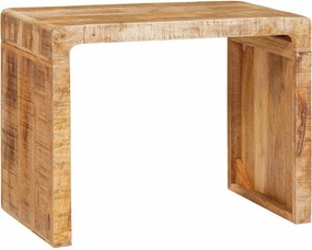 vidaXL End Table Καφέ 60 x 35 x 46 εκ. Στερεό ξύλο μάνγκο