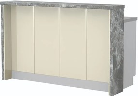 Πάγκος νησίδας Modena-Μήκος: 160 εκ.-Μπεζ-Siena Marble