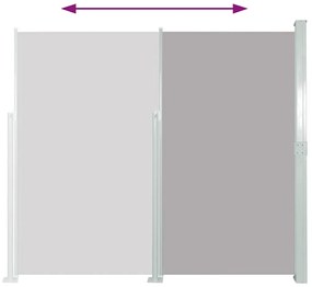 vidaXL Σκίαστρο Πλαϊνό Συρόμενο Γκρι 140 x 300 εκ.