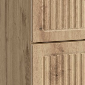 vidaXL Κομοδίνο Artisan Δρυς 43 x 34,5 x 47,5 εκ Επεξεργασμένο Ξύλο