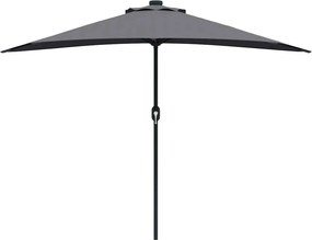 vidaXL Ομπρέλα Κήπου Ανθρακί 294 x 150 x 224 εκ