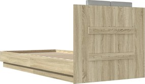 vidaXL Πλαίσιο Κρεβατιού με Κεφαλάρι Sonoma Δρυς 100x200εκ. Επεξ. Ξύλο