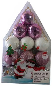 Σετ Χριστουγεννιάτικα στολίδια - 4cm - 12pcs - 023568-023568
