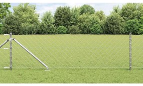 vidaXL Στύλος Περιφράξεων Ασημί 25 x 0,8 μ (60 x 60 χιλιοστά δίχτυ)