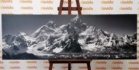 Εικόνα όμορφη κορυφή του βουνού σε ασπρόμαυρο σχέδιο - 120x40