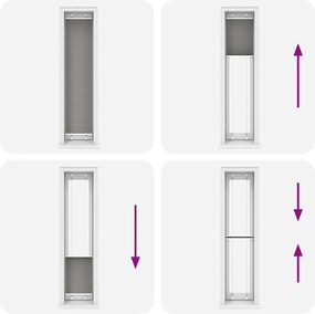 vidaXL Πλισέ περσίδα Ανθρακί 45x200 cm Πλάτος υφάσματος 44,4 cm