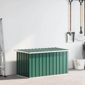 vidaXL Μπαούλο Αποθήκευσης Κήπου Πράσινο 129 x 67 x 65 εκ.