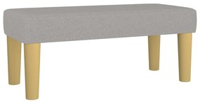 vidaXL Κρεβάτι Boxspring με Στρώμα Ανοιχτό Γκρι 90x190 εκ. Υφασμάτινο