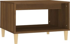 vidaXL Τραπεζάκι Σαλονιού Καφέ Δρυς 60x50x40 εκ. Επεξεργασμένο Ξύλο