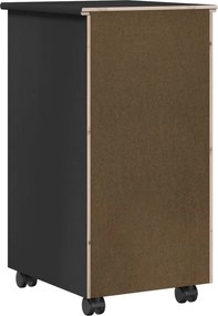 vidaXL Κινητό Ντουλάπι 34 x 39 x 65,5 cm Στερεό πεύκο Μαύρο