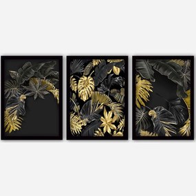 Κάδρα (Σετ 3Τμχ) 364LUL1436 35x45cm Multi Wallity Vertical Πλαστικό,Mdf