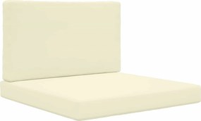 vidaXL Μαξιλάρι Καναπέ Εξωτερικού Χώρου 2 pcs Κρεμ Πολυεστέρας