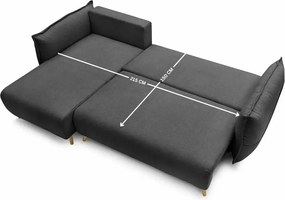 Corner Sofa-Bed Puffy - Anthracite Anthracite