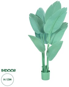 20368 GloboStar® Artificial Garden TURQUOISE STRELITZIA 20368 Τεχνητό Διακοσμητικό Φυτό Τιρκουάζ Στερλίτσια Υ120cm