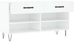vidaXL Παπουτσοθήκη Λευκή 102 x 35 x 55 εκ. από Επεξεργασμένο Ξύλο