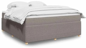 vidaXL Κρεβάτι Boxspring με Στρώμα Taupe 180x200 εκ. Υφασμάτινο