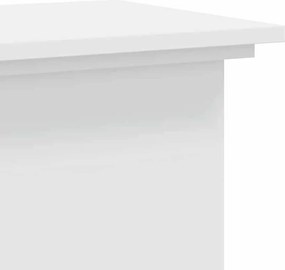 vidaXL Βάση Γλάστρας Λευκό 33x33x100 εκ. από Επεξεργασμένο Ξύλο
