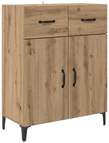 vidaXL Πλαϊνό γραφείο με συρτάρι artisan δρυς 34 x 69.5 x 90 εκ