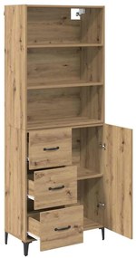 vidaXL Highboard Artisan Oak 69,5 x 34 x 180 εκ. Επεξεργασμένο ξύλο