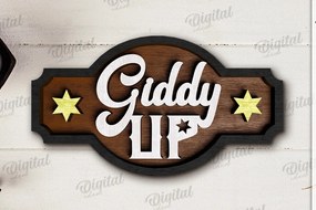 Σετ των 2 Intra απο ξύλο plywood 3mm-4mm πάχος - Διακόσμηση δίσκων Cowboy Tiered Cut Laser Δίασταση 30x20 cm INTRAFABR-123027597