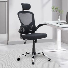 Καρέκλα γραφείου διευθυντική Falcon Megapap με ύφασμα Mesh χρώμα μαύρο 68x65x119/129εκ.