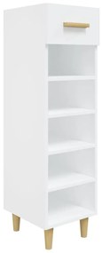 Παπουτσοθήκη άσπρο 30 x 35 x 105 εκ. από Επεξεργασμένο Ξύλο - Λευκό