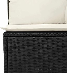 vidaXL Σετ Καναπέ Κήπου με μαξιλάρι 13 pcs Μαύρο Πολυ ράταν
