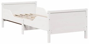 vidaXL Σκελετός Κρεβατιού Λευκό 80 x 200 cm Στερεά ξυλεία πεύκου