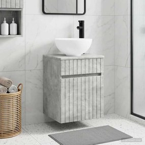 vidaXL Επιτοίχιο έπιπλο νιπτήρα μπάνιου Γκρι Σκυροδέματος
