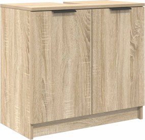 vidaXL Ντουλάπι Μπάνιου με αποθήκευση Δρύς Sonoma 64,5 x 33,5 x 59 εκ.