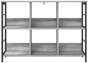 vidaXL Ράφι Βιβλίων Γκρίζο Σονομα 102 x 32 x 72,5 εκ.