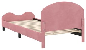 vidaXL Κρεβάτι Παιδικής Κρεβατοκάμαρας με Κεφαλάκι Ροζ 80 x 200 cm