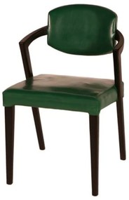 Καρέκλα ξύλινη με δέρμα - Ξύλο - 047-5110