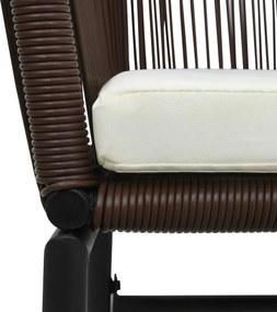 vidaXL Καρέκλες Κήπου 2 τεμ. Καφέ από Ρατάν Πολυαιθυλενίου